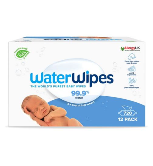 WaterWipes Original Plastic Free Baby Wipes 12pk (720 wipes)