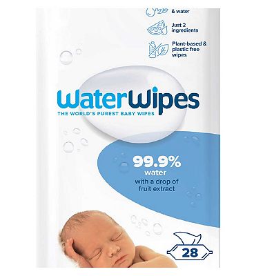 WaterWipes Original Plastic Free Baby Wipes 28's
