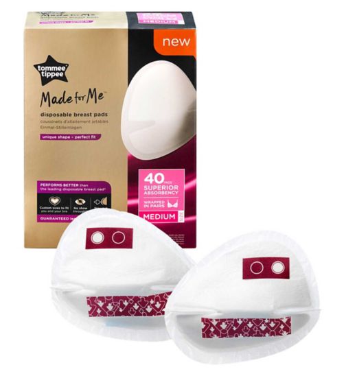 Tommee Tippee Made for Me Daily Disposable Breast Pads Medium Pack of 40