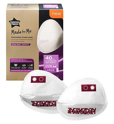 Tommee Tippee Made for Me Daily Disposable Breast Pads Large Pack of 40