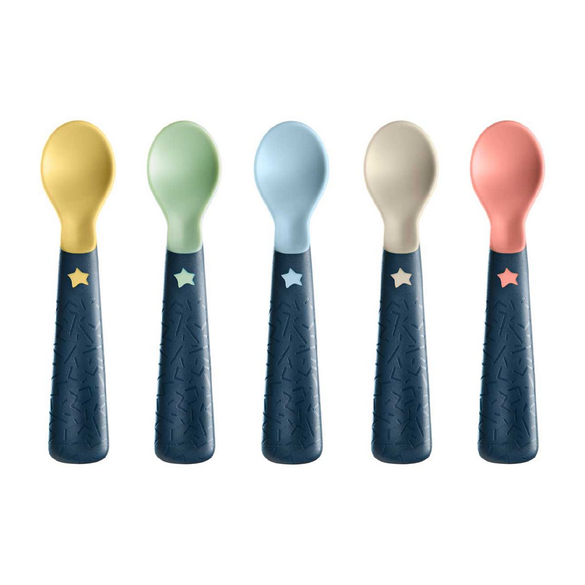 Tommee Tippee Easigrip Self-Feeding Weaning Spoons 4M+ Pack Of 5