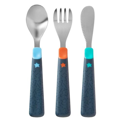 Tommee Tippee Big Kids Stainless Steel First Cutlery Set 12m+