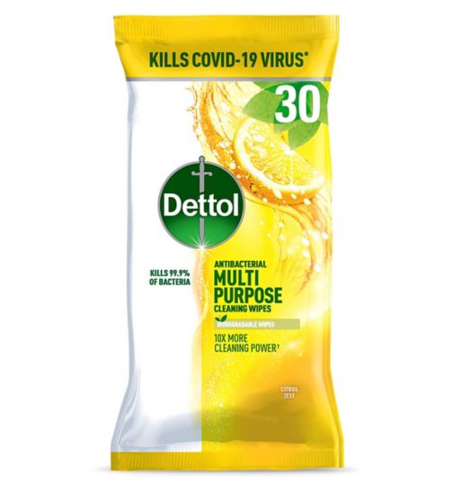 Dettol Multipurpose Cleansing Wipes Citrus 30s