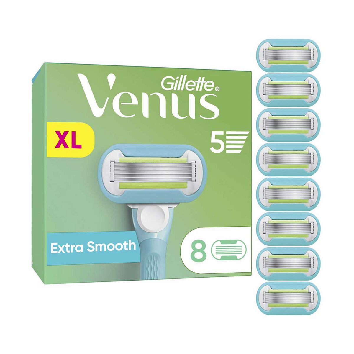 Gillette Venus XL Extra Smooth Razor Blades, 8 Pack Refill - Image 6