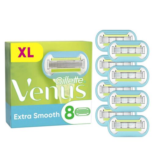 Venus Extra Smooth Razor Blades, 8 pack