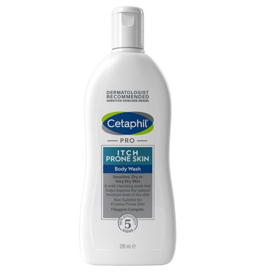 Cetaphil PRO Itch Prone Skin Body Wash, Sensitive Skin Cleanser with Shea Butter 295ml