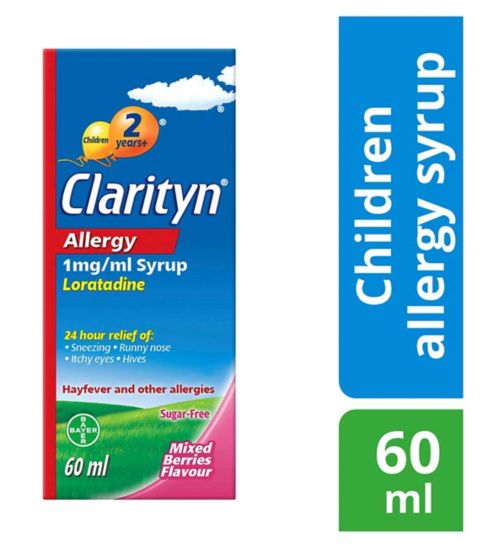 Clarityn Allergy 1mg/ml Syrup Sugar Free Mixed Berries Flavour 60ml