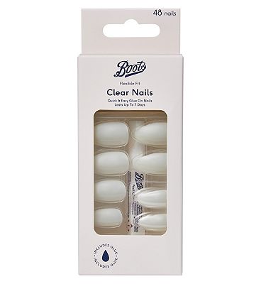 Boots Clear Nails - Almond 48 pk