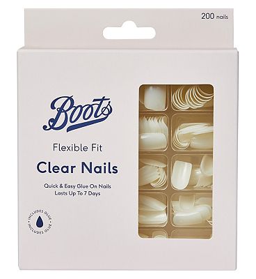 Boots Clear Nails - Long Square 200 pk