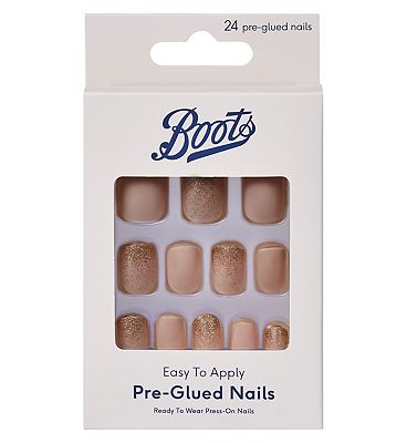 Boots Pre Glued Nails - Sparkle Surprise - Glitter Ombre