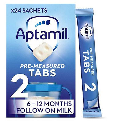 Aptamil 2 Pre-Measured Tabs Follow On Milk 6-12 Months 24 x 24g (576g)