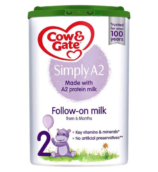 Cow & Gate Simply A2 2 Follow On Baby Milk Formula Powder  6-12 Months 800g