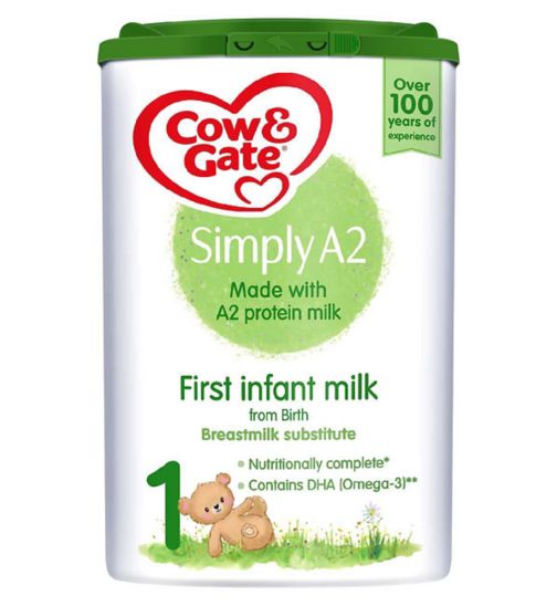Cow & Gate Simply A2 1 First Baby Milk Formula Powder from Birth 800g