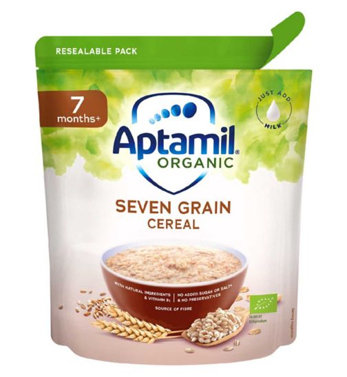 Aptamil Organic Seven Grain Baby Cereal 7+ Months 180g