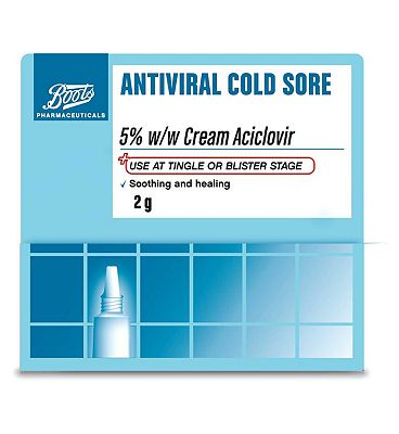 Boots Antiviral Cold Sore 5% w/w Cream 2g