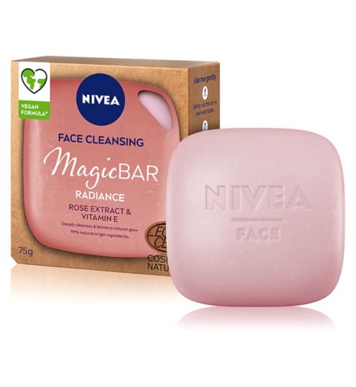 NIVEA MagicBAR Radiance Vegan Face Cleansing Bar 75g