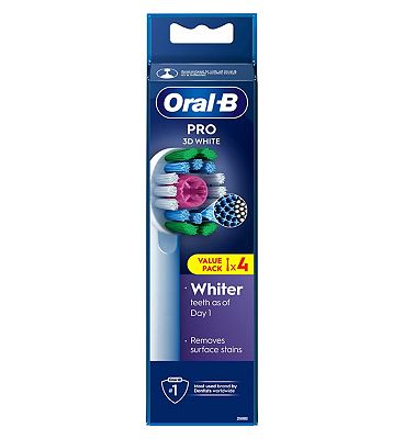 Oral-B Pro 3D White Toothbrush Heads 4 Pack