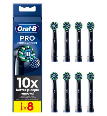 Oral-B CrossAction Toothbrush Head Black Edition With CleanMaximiser ...