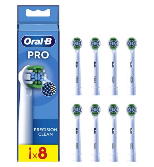 Oral-B Precision Clean Toothbrush Head with CleanMaximiser Technology, 8 Pack