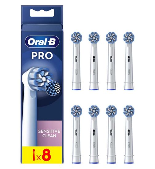 Oral-B Sensitive Clean Toothbrush Head, 8 Pack
