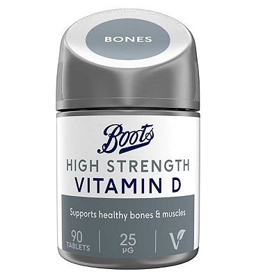 Boots High Strength Vitamin D 25 g Food Supplement 90 Tablets