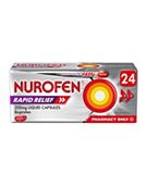 Nurofen Rapid Relief 200mg Liquid Ibuprofen 24 Capsules