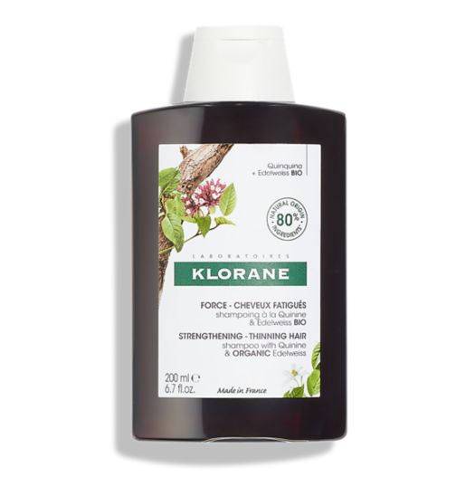 Klorane Strengthening Shampoo with Quinine and Organic Edelweiss for Thinning Hair 200ml