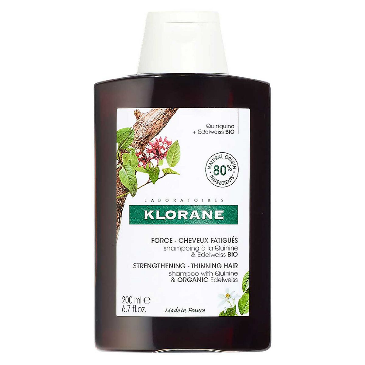 Klorane Strengthening Shampoo With Quinine And Organic Edelweiss For Thinning Hair200 ml, 200ml