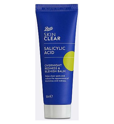 Boots Skin Clear with Salicylic Acid Overnight & Redness Blemish Balm with niacinamide 50ml