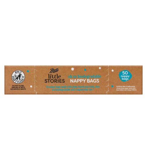 Boots Little Stories Plastic Free Nappy Bags 50pk