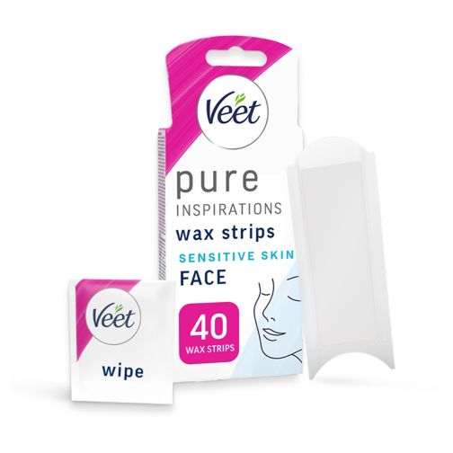 Veet Pure Inspirations Wax Strips For Face Sensitive Skin - 40s