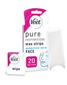 Veet Pure Inspirations Wax Strips For Face & Sensitive Skin - 20s