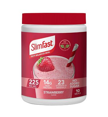 SlimFast Strawberry Flavour Shake - 365g