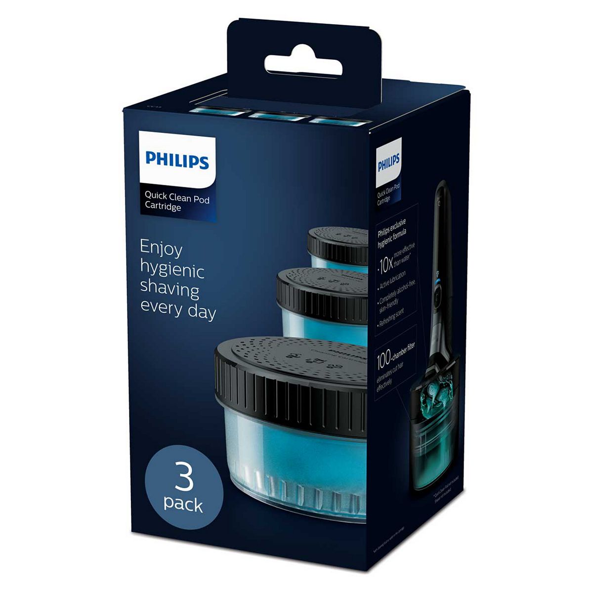 Philips 3 Pack Quickclean Pod Cartridge For Shavers - Cc13/50