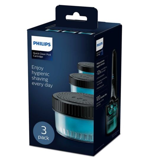 Philips 3 pack Quick Clean Pod Cartridge for Shavers - CC13/50