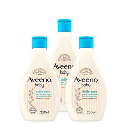 AVEENO® Baby Daily Care Hair and Body Wash, 250ml;Aveeno Baby Hair & Body Wash 250ml x3 Bundle;Aveeno® Baby Hair & Bodywash 250ml