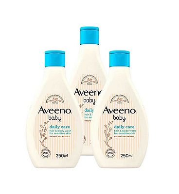 Aveeno Baby Hair & Body Wash 250ml x3 Bundle