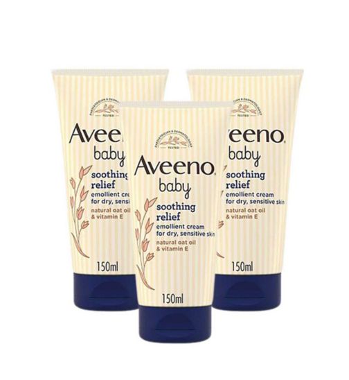 AVEENO® Baby Soothing Relief Emollient Cream, 150ml;Aveeno Baby Soothing Cream x3 Bundle;Aveeno® Baby Soothing Cream 150ml