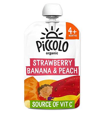 Piccolo Strawberry Banana Peach 100g