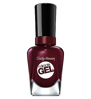 Sally Hansen Miracle Gel Nail Polish - Wine Stock - Deep Burgundy Red Nail Colour
