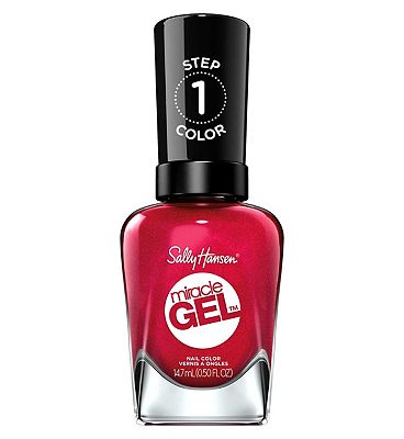 Sally Hansen Miracle Gel Nail Polish - Bordeaux Glow - Cherry Red Nail Colour