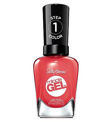 Sally Hansen Miracle Gel Nail Polish - Apollo you Anywhere - Coral-Red Shimmer Nail Colour