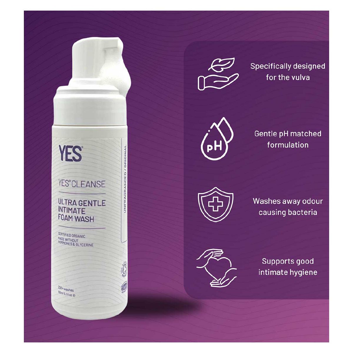 YES Cleanse Ultra Gentle Intimate Foam Wash