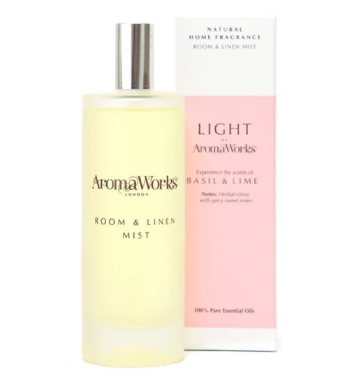 AromaWorks London Light Range - Basil and Lime Room mist