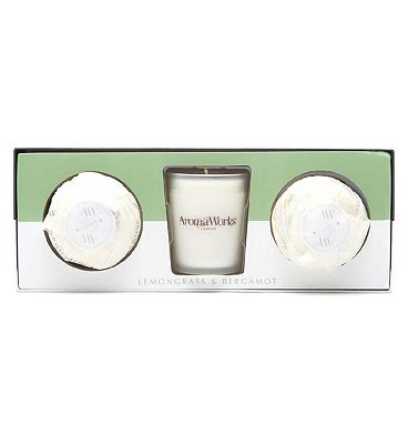 AromaWorks London Light Range - Lemongrass & Bergamot 10cl & Mini Aromabomb Gift Set