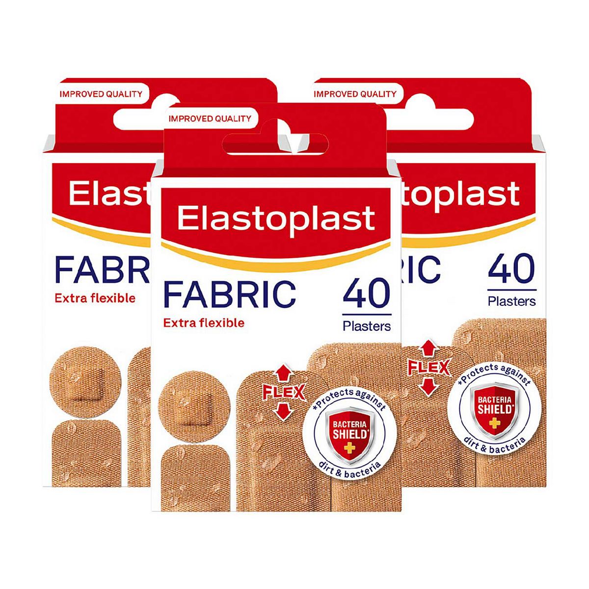 Elastoplast Fabric Plasters 40 X 3 Bundle