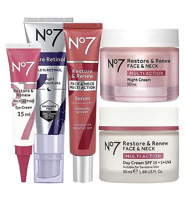 No7 Restore & Renew MULTI ACTION Complete Retinol Regime