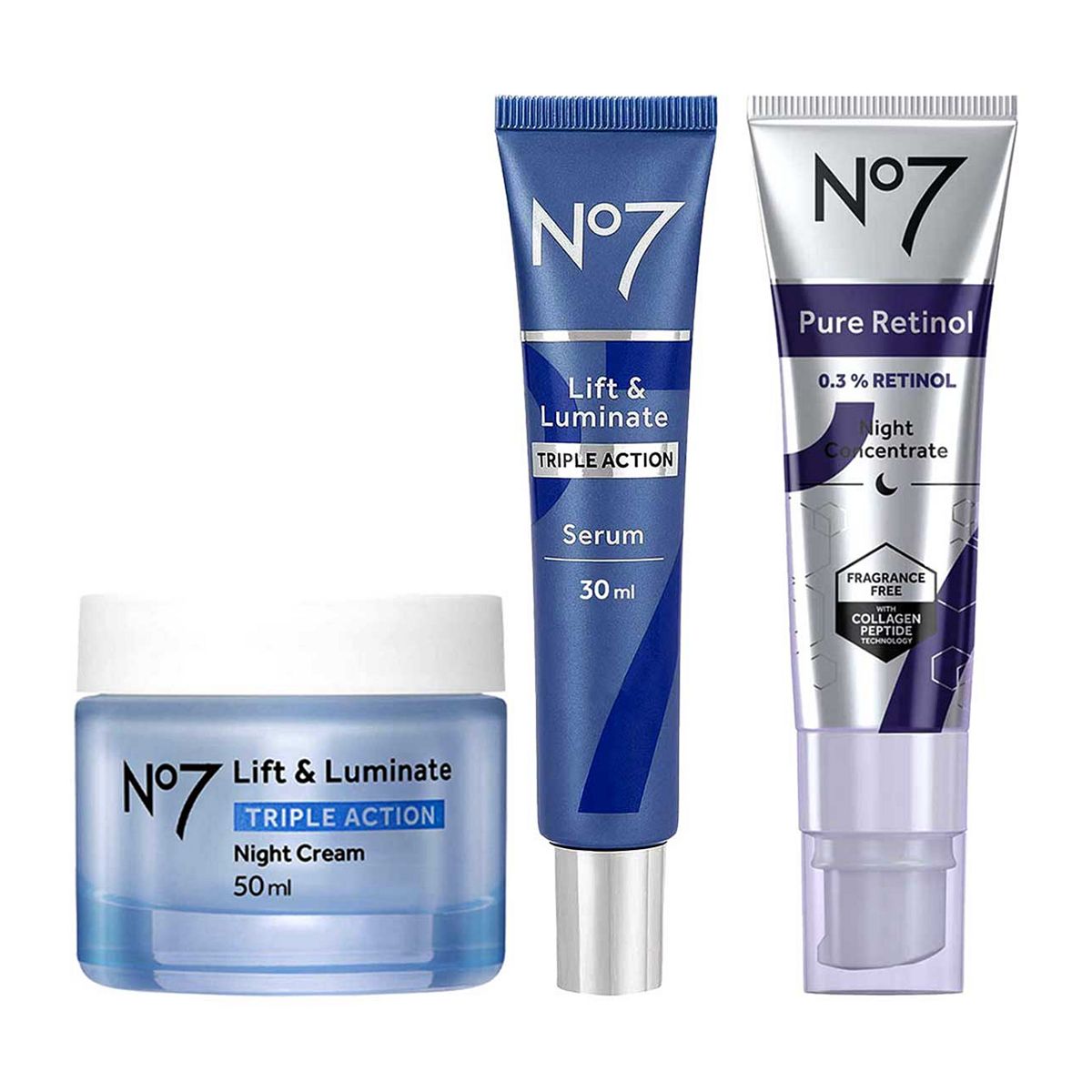No7 Lift & Luminate Triple Action Night Regime