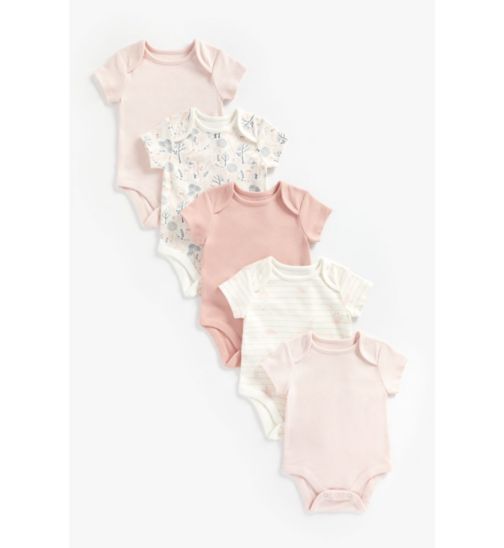 Baby Girl Pink 5 Pack Bodysuits