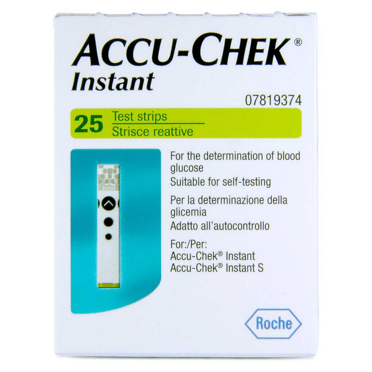 Accu-Chek ® Instant Blood Glucose Test Strips - 25